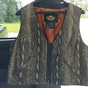 Harley Davidson Snake skin leather vest